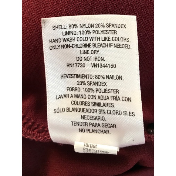 Mossimo Women’s One Piece Burgundy Swimsuit Size Large - Picture 4 of 8